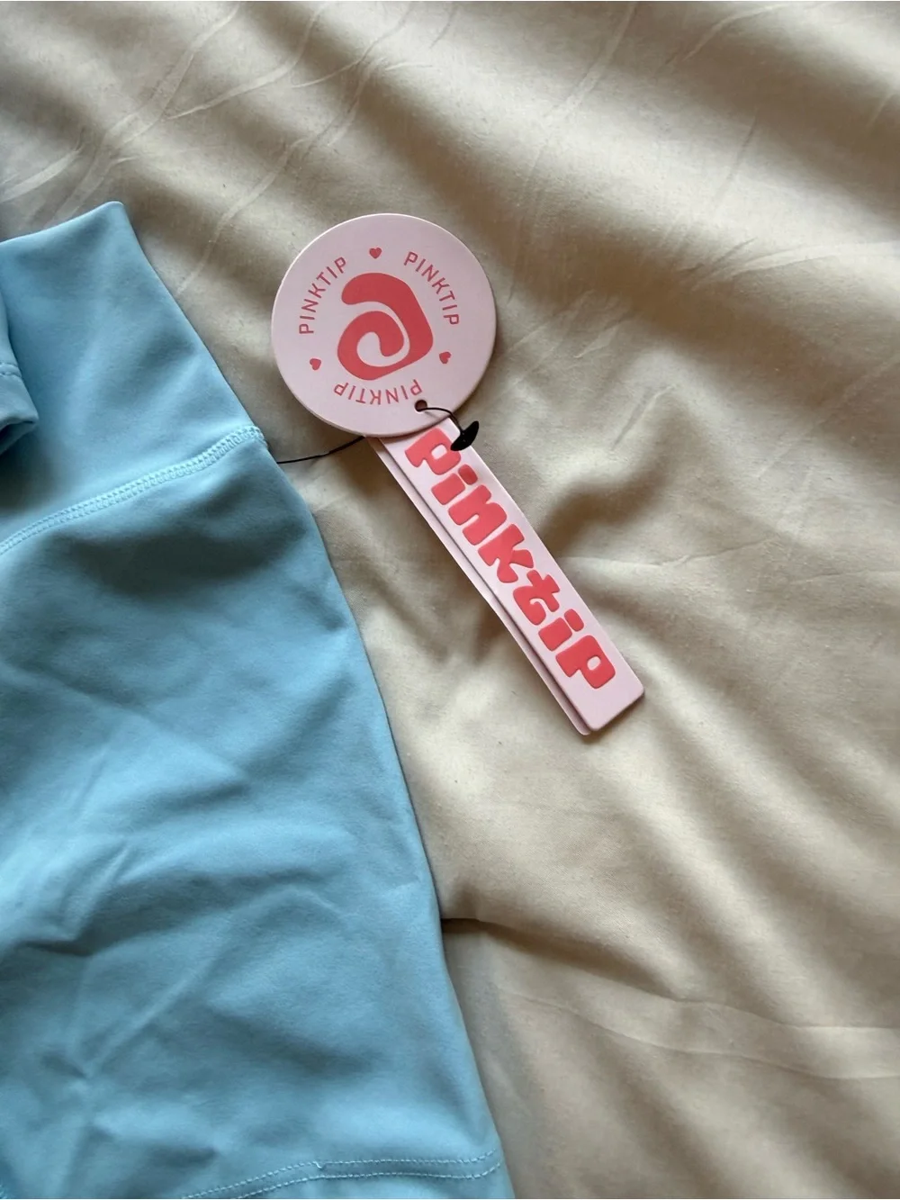 Light Blue Cropped Sports Tank & Shorts Set
